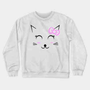 SWEET Cat Face T-shirt & MASK classique Crewneck Sweatshirt